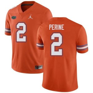 Men's Florida Gators #2 Lamical Perine NCAA Jordan Brand Orange Authentic Stitched College Football Jersey VBR5762FH